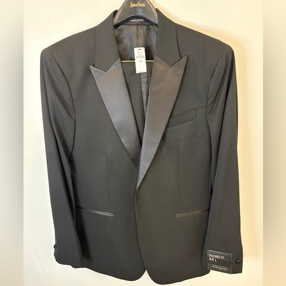 NWT Banana Republic Black Tuxedo Jacket only. Tailored Fit. 44L jacket. - Picture 1 of 9